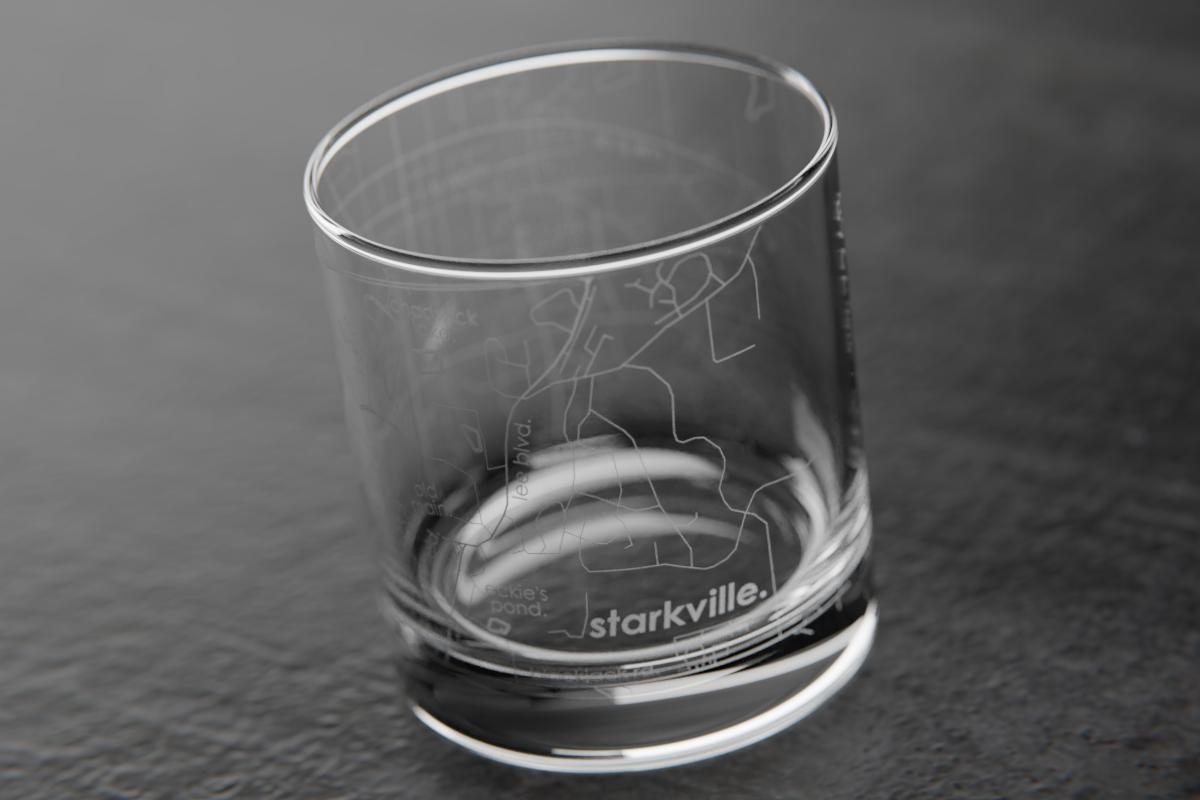 Starkville Map Rocks Glass